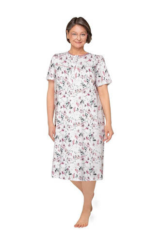 203 Bogna I rozpinana koszula nocna Martel - biały-różowy 24