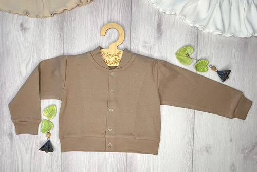 BS016 Bomberka Bluza rozpinana Mamatti, latte brąz