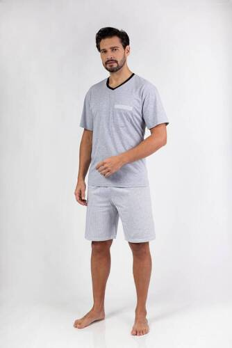 482 Piżama męska Regina -szary