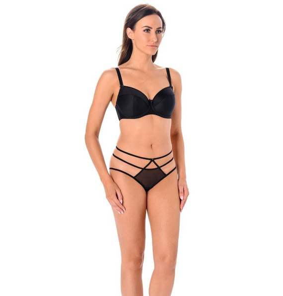 3138 Demi Figi damskie z paseczkami Teyli - czarny