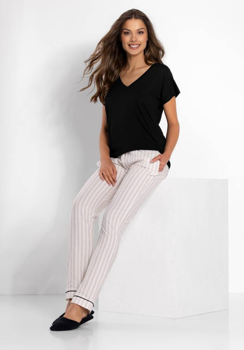 Rita Piżama damska Momenti Per Me black-beige