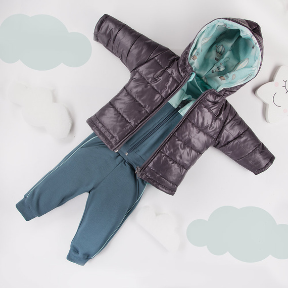 Balloons Bluza dresowa rozpinana Eevi- ciemny turkus 