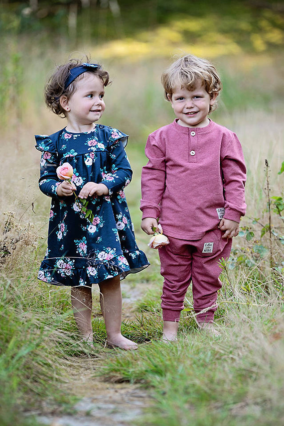 11190B "Maroon" Dres niemowlęcy Makoma