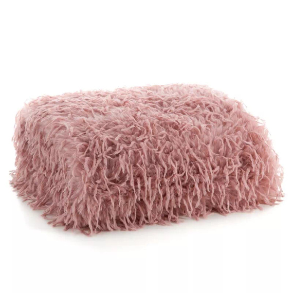 Adore Koc narzuta włochacz futrzak Eurofirany pudrowy