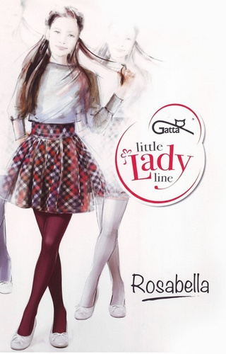 Rosabella Rajstopy dziecięce Little Lady 60 den Gatta bordowe – miękkie i gładkie