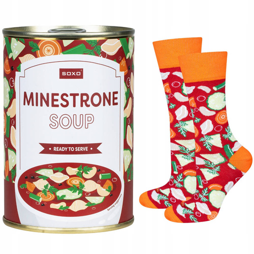 Minestrone Soup Skarpety Damskie/Męskie Soxo - czerwony