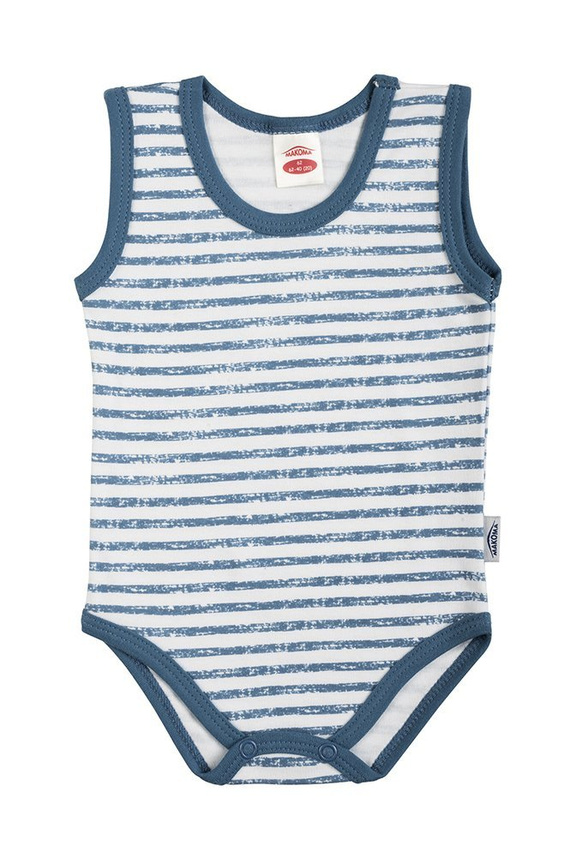 03226RN "BLUE SEA" body niemowlęce ramiączkach Makoma niebieski