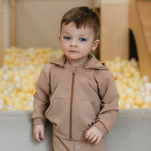 Dres chłopięcy Eevi Snack Time bawełna bluza kaptur spodnie