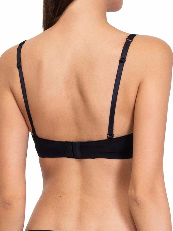 1580 Biustonosz push-up Fantastic – bandeau, mikrofibra Sielei czarny