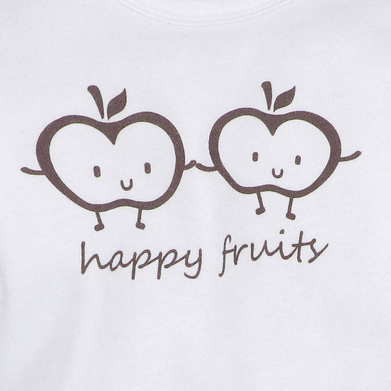 ABN-5295/ECR Happy Apples Body z bawełny organicznej Nini ecru