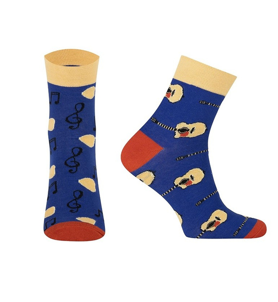 Skarpetki Italian Fashion S205Z Gitary Nuty Nie do Pary Niebieskie