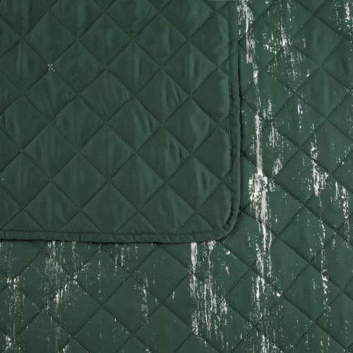 Blink 1 narzuta dekoracyjna Design91 ciemny zielony/srebrny