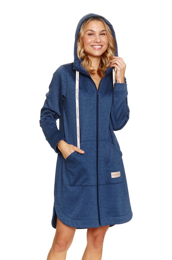 7228 Szlafrok damski Doctor Nap - indigo melange