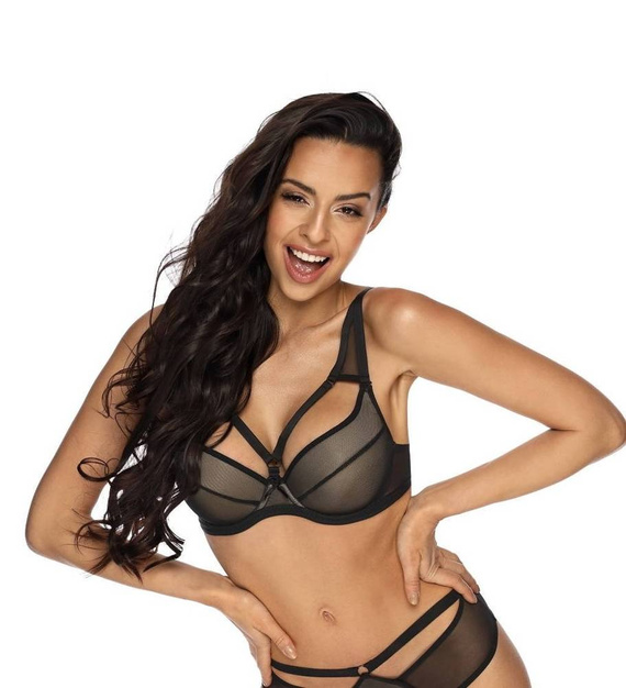 M-0193/11 Aggie Biustonosz push-up Mat czarny