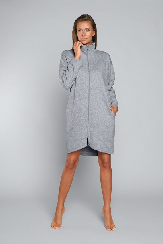 Grafi Szlafrok Damski na zamek Italian Fashion- melanż 