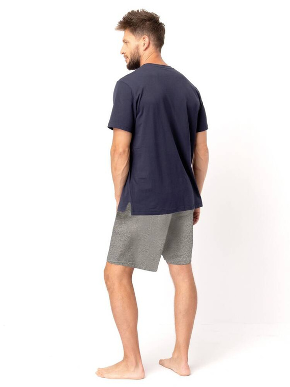 MNS 606  Piżama Męska Key grafitowy