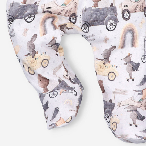 Cute Cars Półśpiochy z bawełny organicznej Nini druk