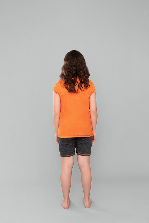 Blonde Piżama dziewczęca Italian Fashion - pomarańcz/ciemny melanż