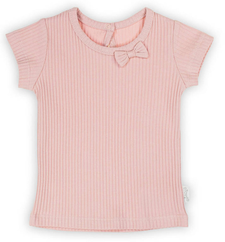 188138 Bluzka bawełniana z krótkim rękawem "Nela" Nicol - różowy