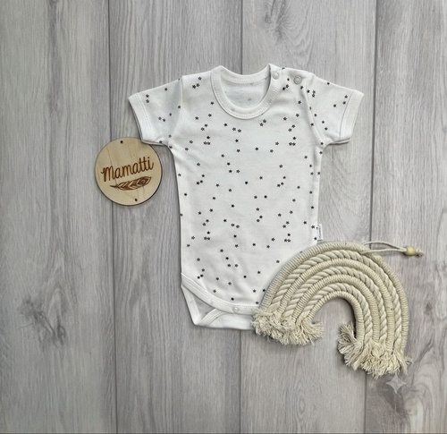 Mamatti BK16225 Body Niemowlęce Krótki Rękaw Gwiazdki Bawełna