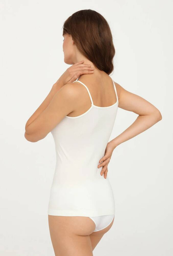 Gatta Camisole 42K 610 koszulka damska bezszwowa na cienkich ramiączkach biały