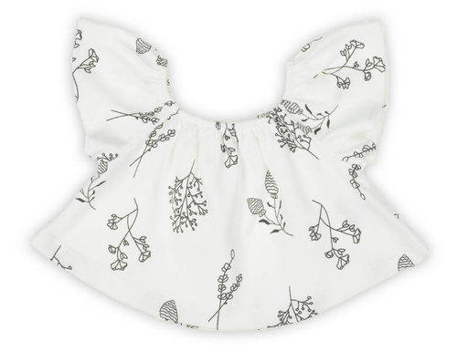 183139 Bluzka bawełniana z krótkim rękawem "Gaja" Nicol - kremowy