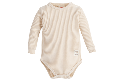 03234DRB "Natural Harmony" Body niemowlęce z długim rękawem Makoma beżowy