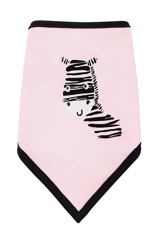 Apaszka chustka niemowlęca "Zebra" Terjan - różowy