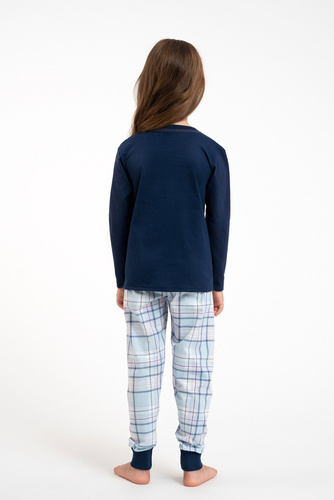 Glamour Piżama dziewczęca Italian Fashion - granatowy/druk