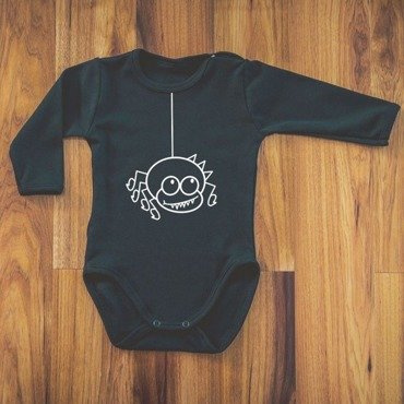 Body długi rękaw na Halloween "PAJĄCZEK" Moocha czarne