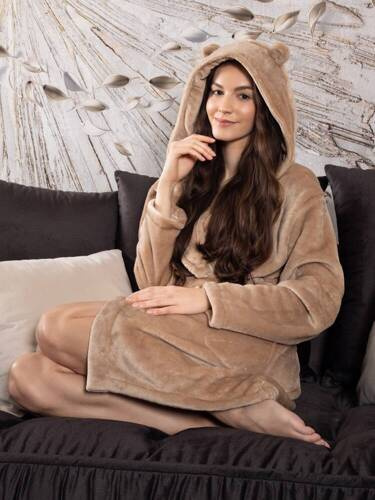 Teddy Szlafrok damski Momenti Per Me beige