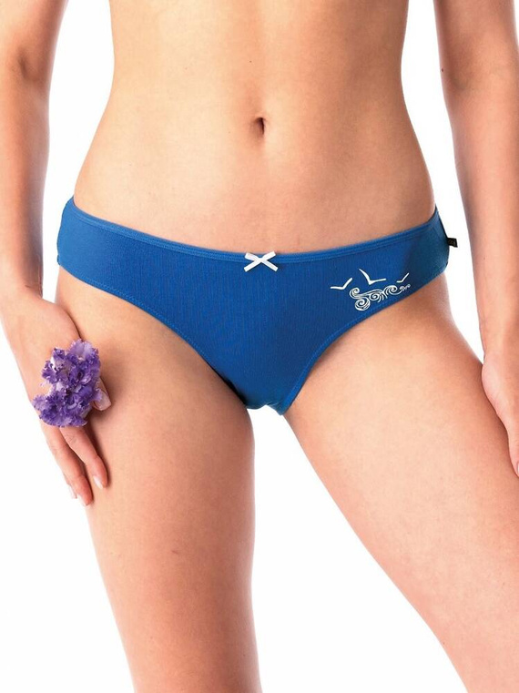 LPR 723  A'2 Figi damskie 2-pak Key granatowy biały