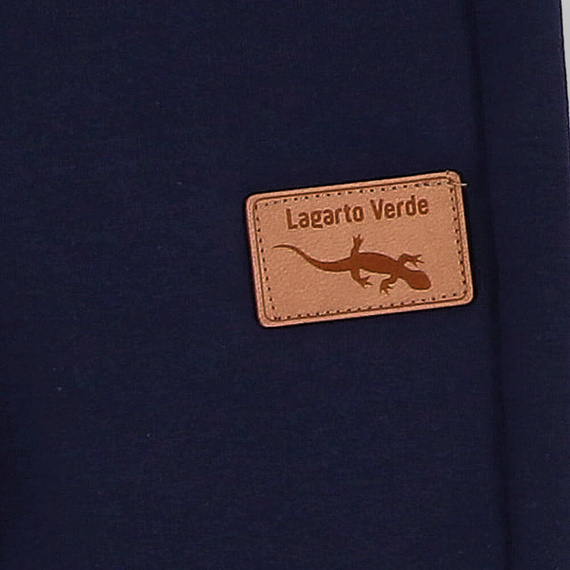 KAR-0040/GRA Spodnie dresowe dla chłopca Lagarto Verde - granatowy