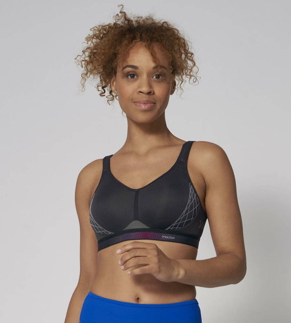 Biustonosz sportowy w fasonie racerback Triaction cardio cloud - black