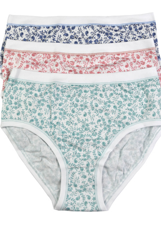 3363 MIDI-5H100 Majtki Cotonella  MIDI 3-pak –bawełniane, średni stan, wygodne na co dzień