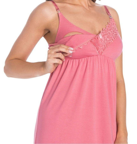 2174 Nanni Koszula nocna do karmienia Teyli - koral