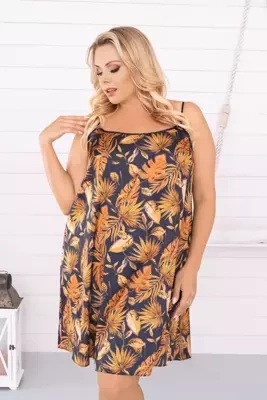 Monstera koszula damska, wąskie ramiączko Italia Fashion - druk