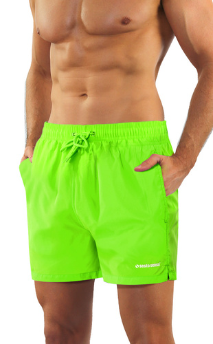 Sesto Senso męskie szorty kąpielowe szybkoschnące – plażowe z kieszeniami lime