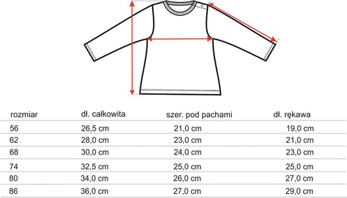 KAR-0014/NIE Bluzka z długim rękawem gładka Lagarto Verde - niebieski