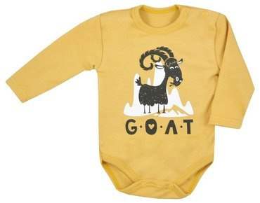 Mountains Body z długim rękawem Koala - żółty