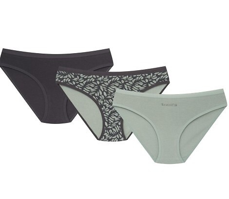 36508-K082 Henderson Figi damskie grafitowy-oliwkowy – bawełniane bikini 3-pack