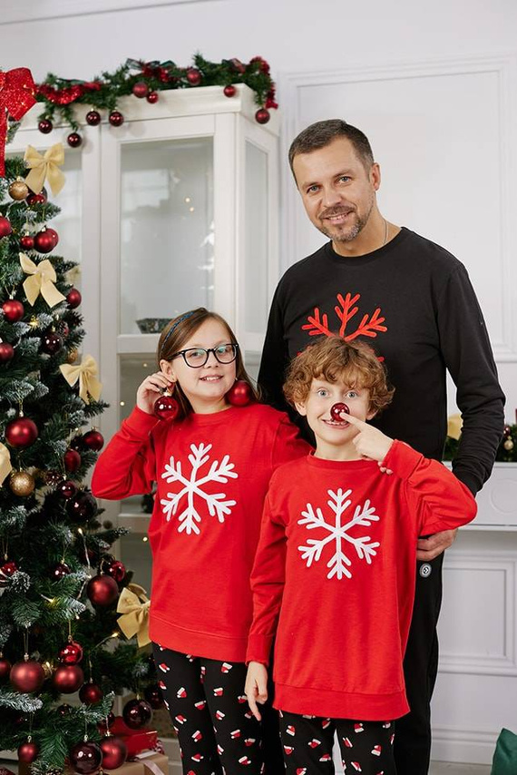 OBS4000-001 Bluza męska świąteczna Moraj - czarny