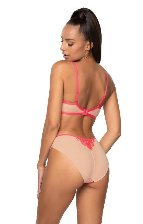 M-3804/11 Frances Biustonosz push-up Mat beżowy-różowy