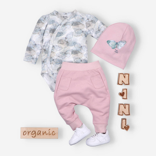 ABN-3424/MOT Butterflies Body kopertowe z długim rękawem Nini druk