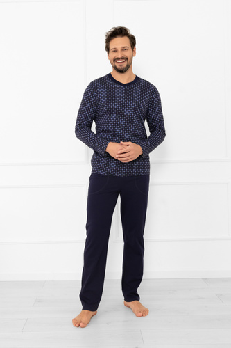 Gerard Piżama męska Italian Fashion – bawełna, długi rękaw i spodnie