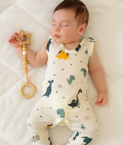 Śpiochy niemowlęce Mamatti SC15530 – w dinozaury, bawełniane