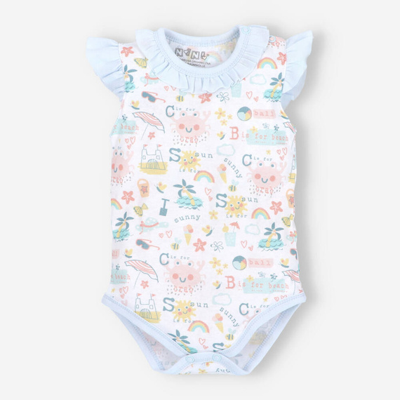 ABN-3938/PLA Sunny Body bawełniane z falbanką Nini druk