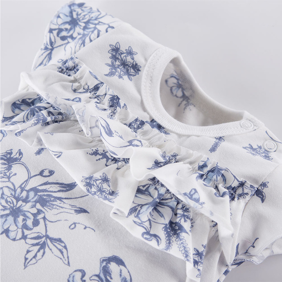 Botanic Rampers dla dziewczynki Eevi - biały druk