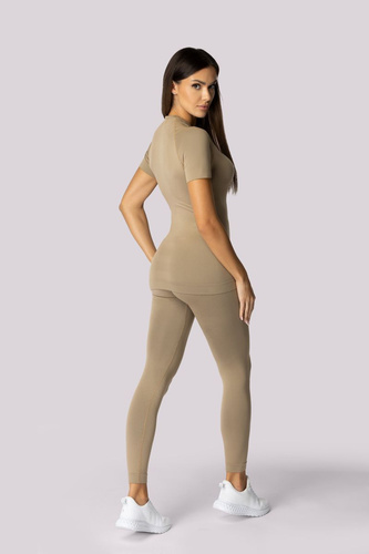 Alpha koszulka termoaktywna damska krótki rękaw Spaio sand