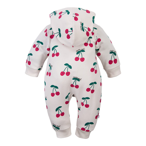 Kombinezon niemowlęcy Cherry Eevi ecru 100% bawełna bez stópek wygodny